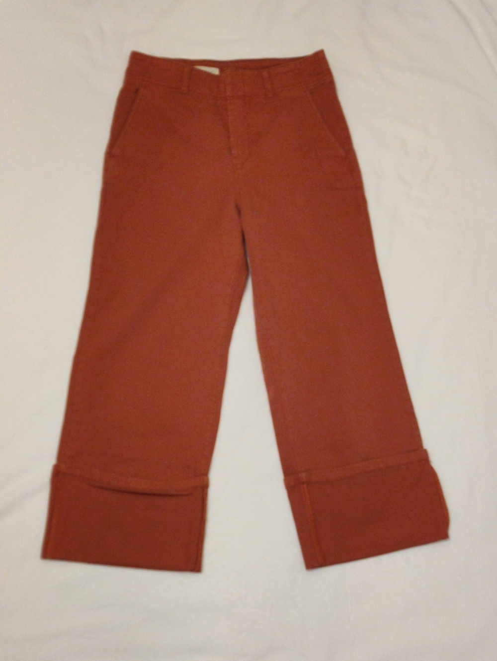 Pilcro Rust-Orange High Waist Pants